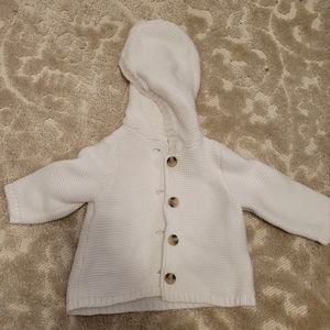 VGUC Old Navy baby girl cardigan with hood